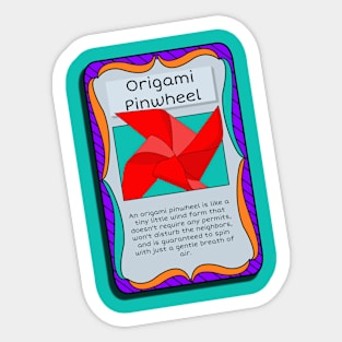 Origami Trading Cards - Pinwheel Sticker